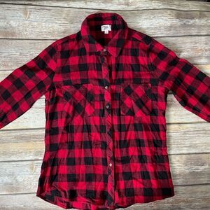 Red & Black plaid button up